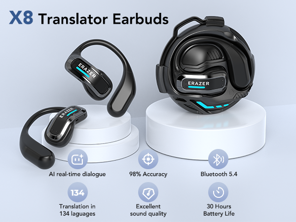 ERAZER X8 Real Time Translatio - đánh giá và giá Usb C Earphone