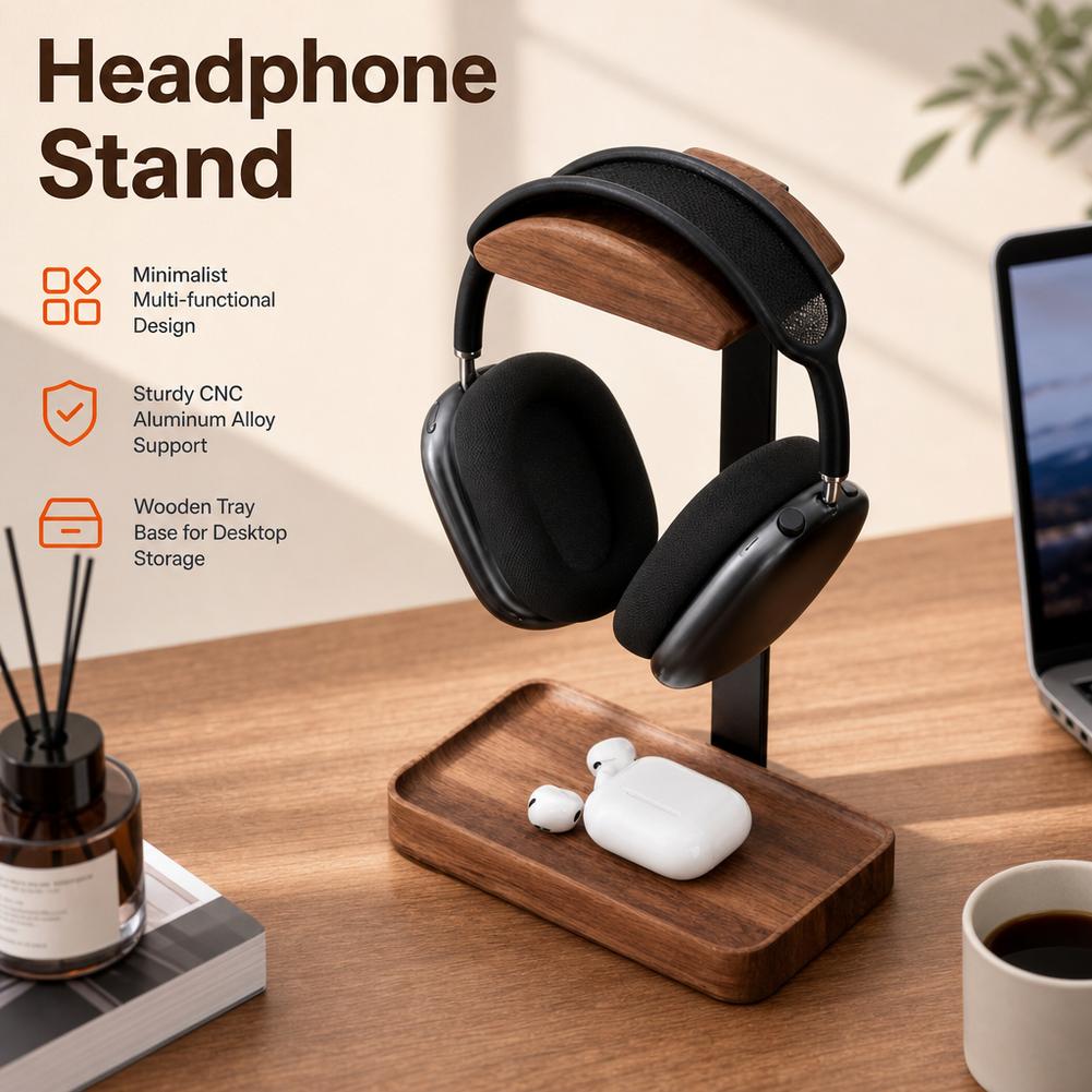 Walnut Headphone Stand Stores  - đánh giá và giá Headphone Stand Desk