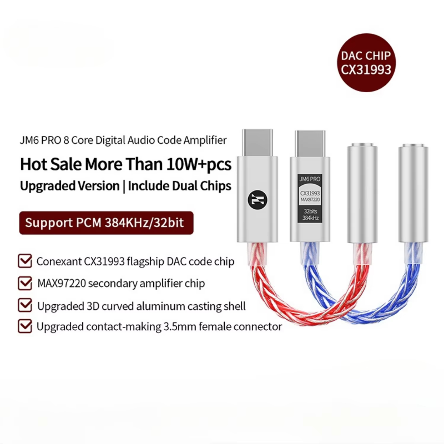 JCALLY JM6 Pro Type-C to 3.5mm - đánh giá và giá Usb C Earphone