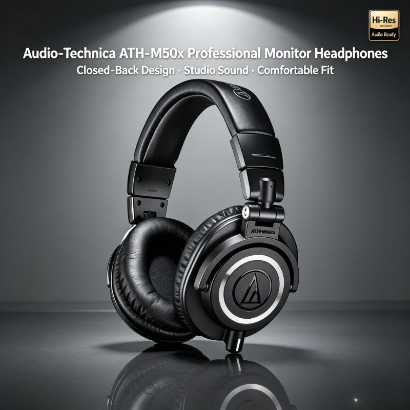Audio-Technica ATH-M50X  Over  - đánh giá và giá Audio Technica Headphone Ath-M50X