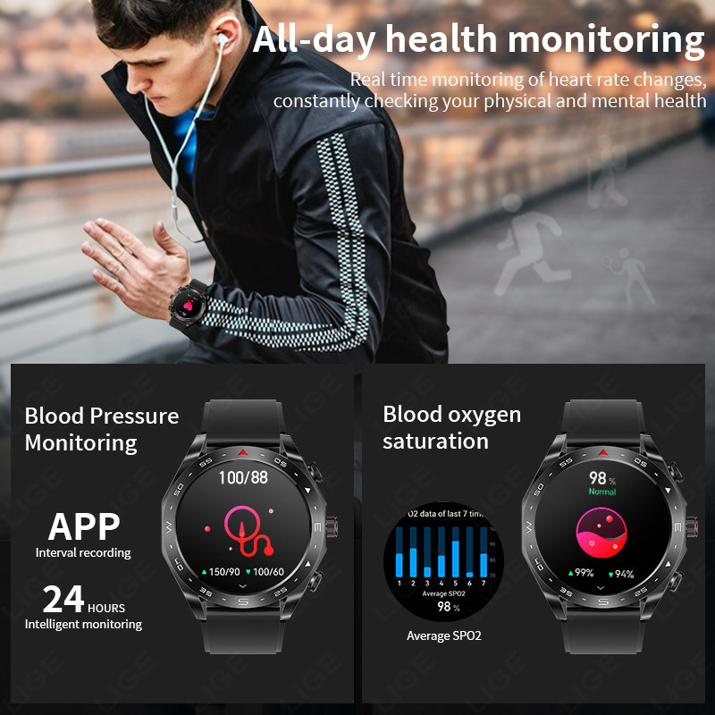 LIGE TWS 2‑in‑1 Smart Watch wi - đánh giá và giá Wireless Earbuds Tws