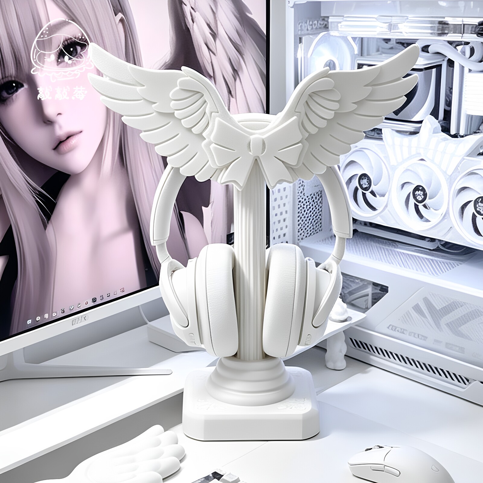 Cute Angel Wing Headset Holder - đánh giá và giá Headphone Stand Desk